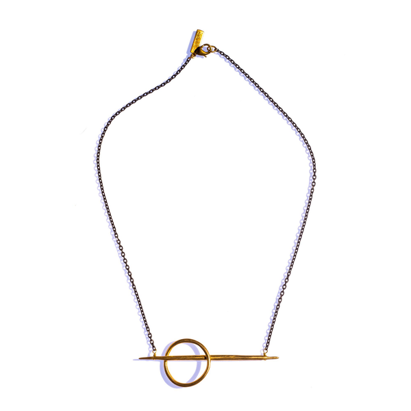 Small Lateral Quill Rising Necklace